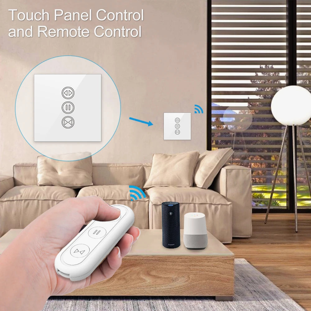 Tuya Smart Life EU WiFi Curtain Switch for Electric Motorized Blinds with Remote Control Google Home Alexa Voice Control DIY