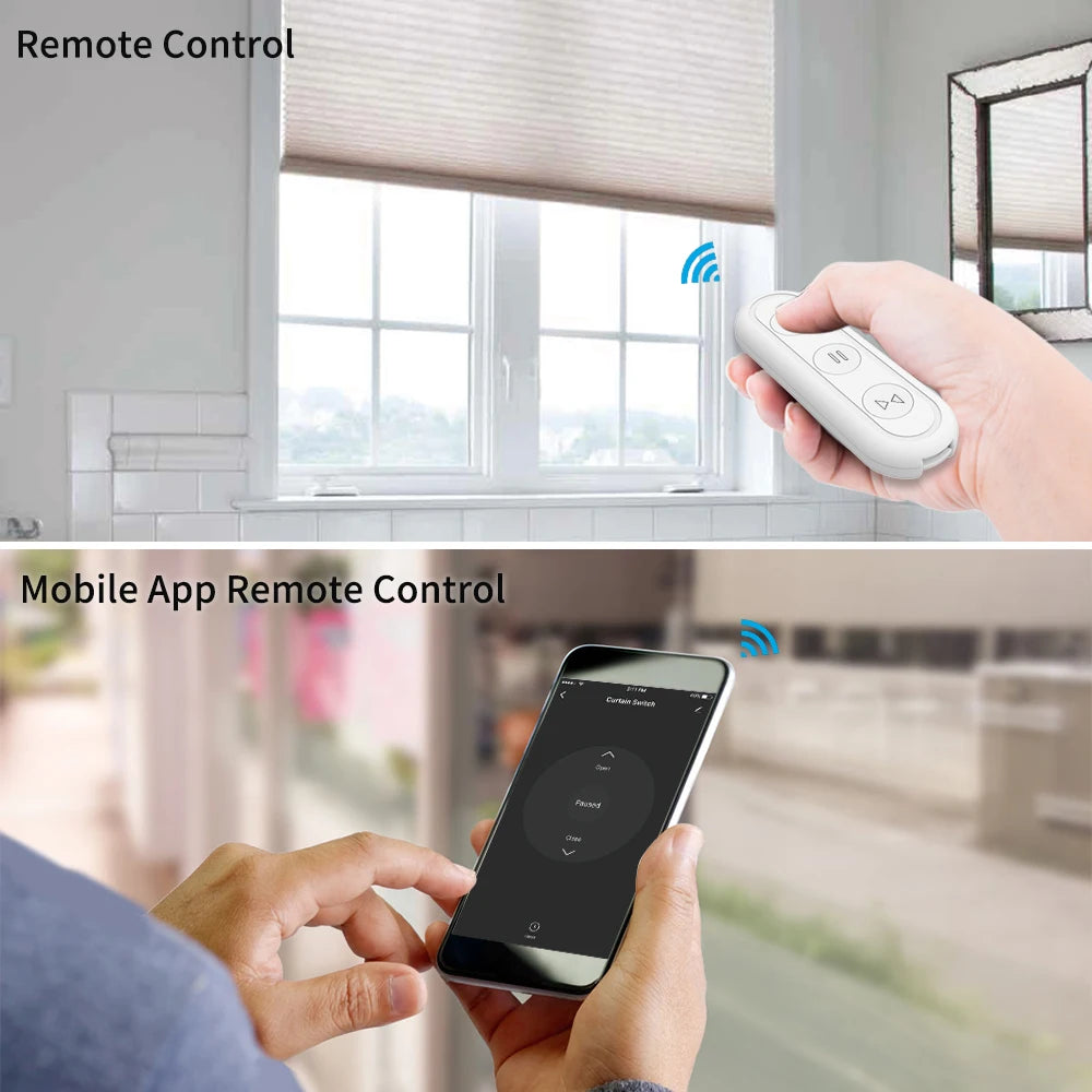 Tuya Smart Life EU WiFi Curtain Switch for Electric Motorized Blinds with Remote Control Google Home Alexa Voice Control DIY