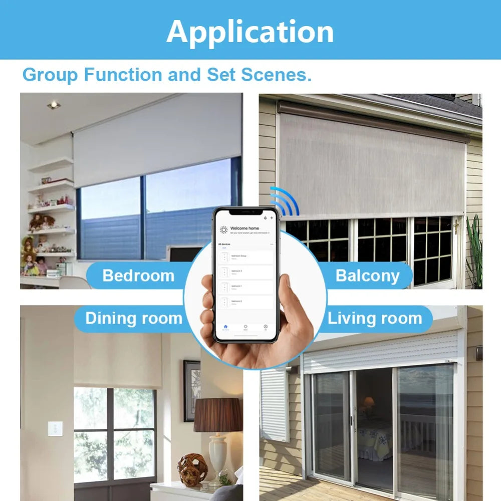 Tuya Smart Life EU WiFi Curtain Switch for Electric Motorized Blinds with Remote Control Google Home Alexa Voice Control DIY