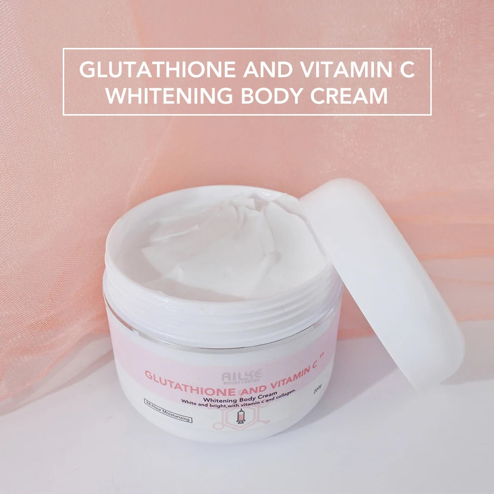 AILKE Brightening Skin Care Set, With Vitamin C, Glutathione, Reduce Spots, Moisturizing, Smooth Soft Skin, Improve Skin Radiant