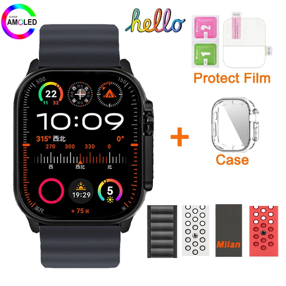 2025 Hello Watch 3 Plus Ultra Upgrade SmartWatch Original 49mm AMOLED 4G ROM NFC GPT Compass Photo Album Local Music Men Watch