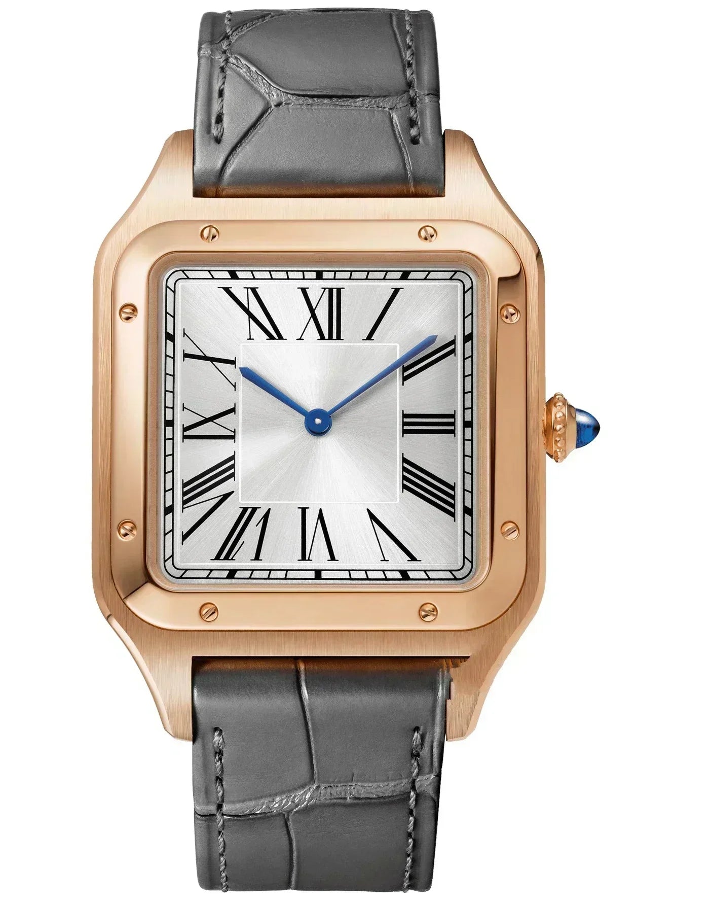 Men's High-Quality Automatic Mechanical Watch Stainless Steel Brown Leather Band Luminous Hands Big Pilots Style in Blue/Green