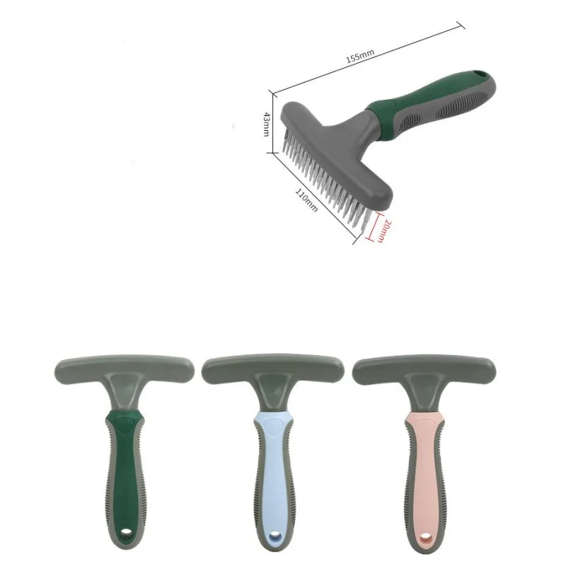 Dog Comb Double Teeth Dog Brush Stainless Steel Combs for Dogs Hair Knot Open Pet Grooming Brush Cat Comb Dog Combs Pet Supplies