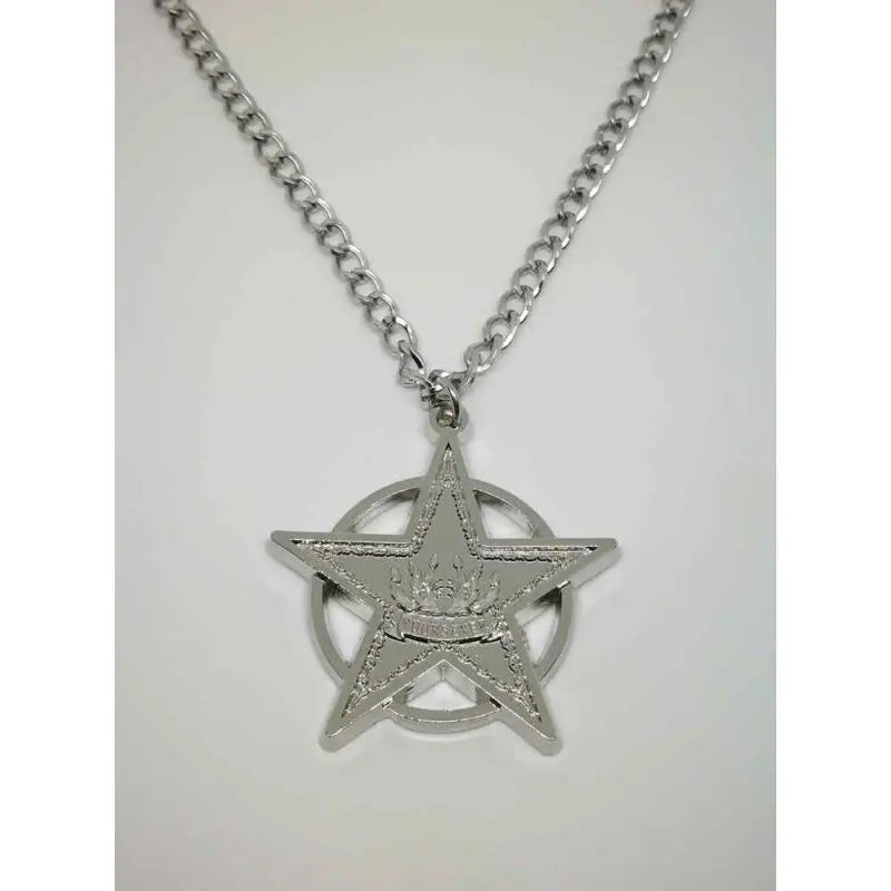 Saint Seiya Necklace for Women Hades Necklaces Woman Pentagram Pendant Cosplay Trend Silver Color Fashion Lovers Gifts Anime