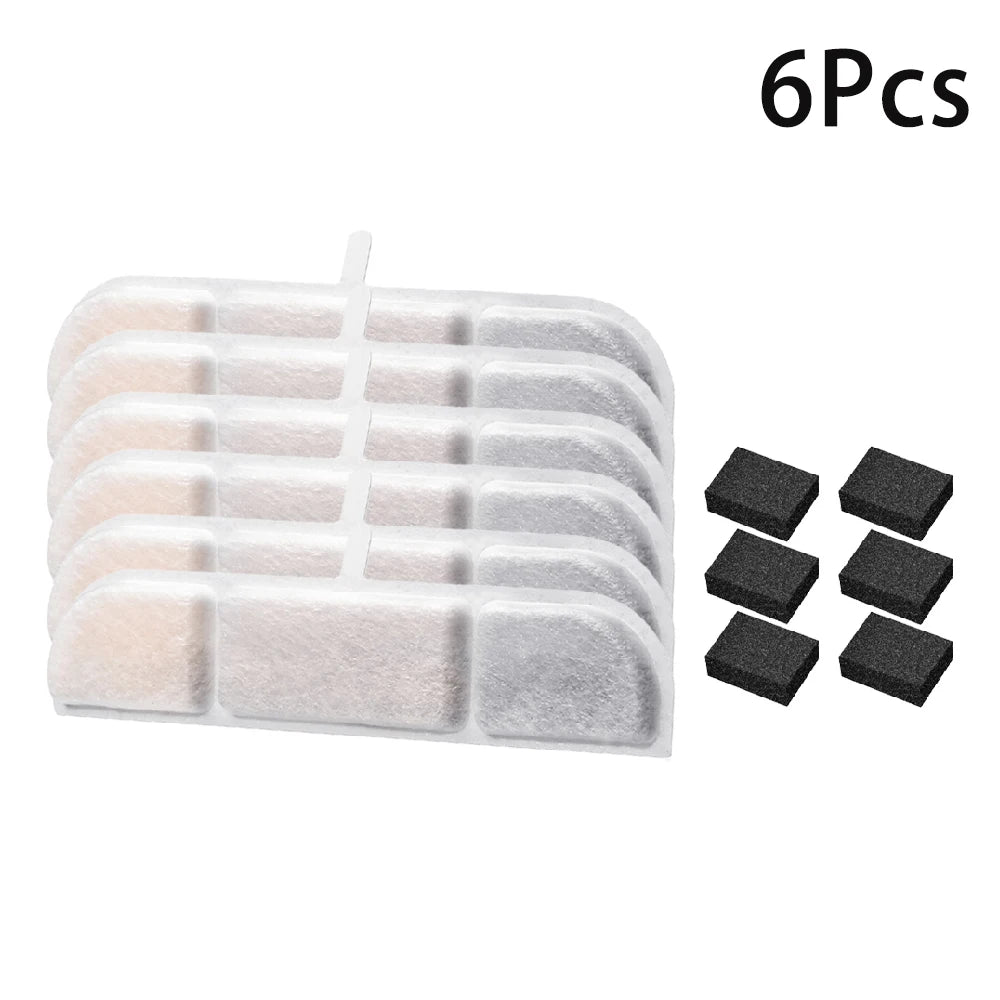 6/12/16/20/24pcs Pet Water Dispenser Filter Cat Water Fountain Filter Drinking Fountain Filter Cycle Filtering Easy To Clean