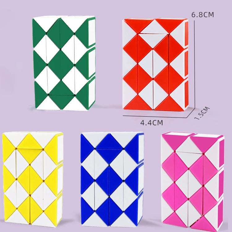 1Pc Magic Ruler 24 Mini Twist Snake Ruler Puzzle Folding Puzzle Cube Educational Toys Kids Brain Teaser Foldable Party Gifts Toy