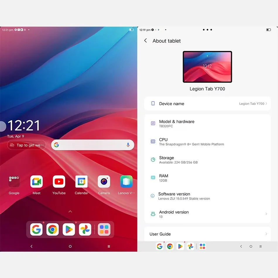 Global ROM Lenovo Pad LEGION Y700 2023 Tab 12GB 256GB Snapdragon 8+ 144Hz 8.8'' Display Dual Type C Interface Gaming Tablet