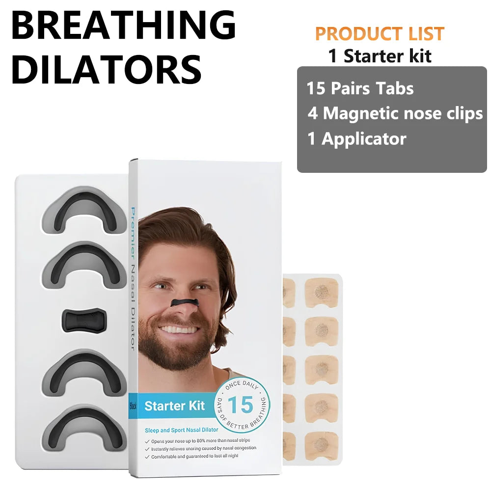 Sport Nasal Dilator Sleep Nasal Breathing Dilators Starter Kit Nose Breathe Strips Magnetic Nasal Strips Reduce Snoring