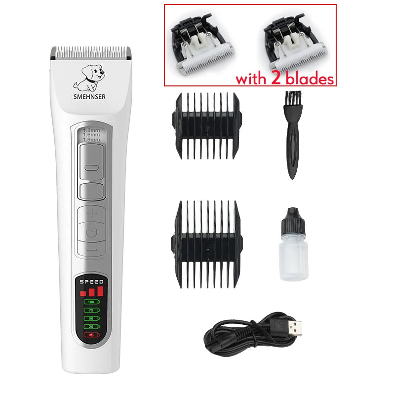 Professional Dog Clippers High Power Dog Hair Cutter Low Noise Pet Trimmer Grooming Clippers with Guard Combs for Animals
