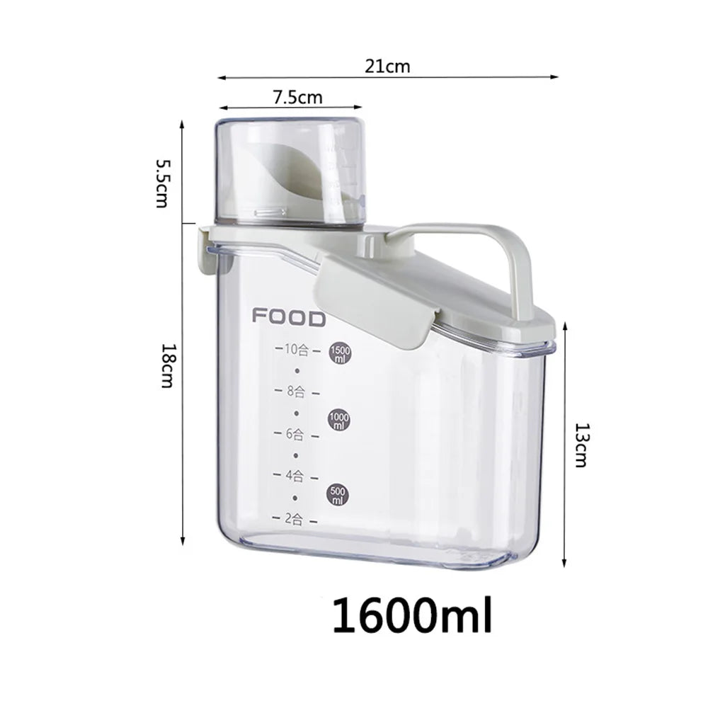 Pet food sealed bucket cat and dog food storage tank freeze-dried anti mold storage box large capacity transparent storage tank