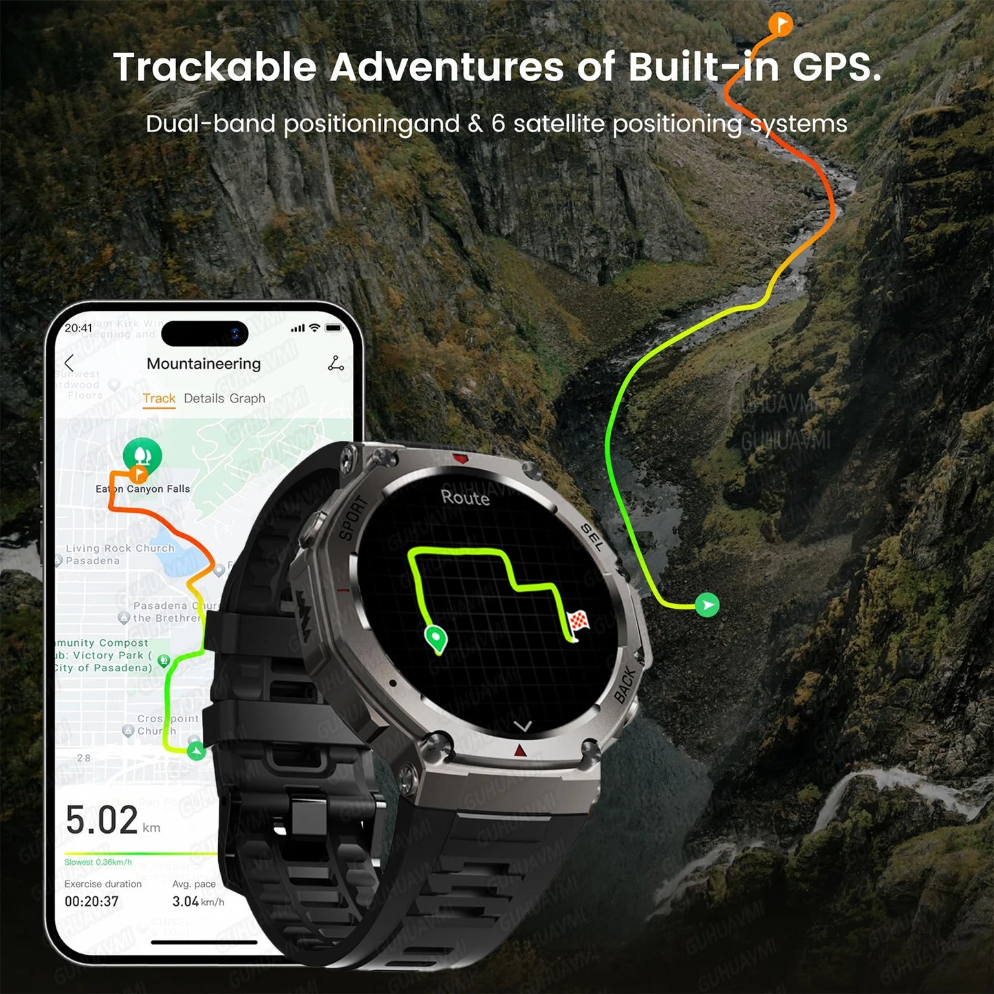 New T-Rex3 GPS Smart Watches 2025 for Xiaomi IOS Military Smartwatch Men 10ATM Waterproof 170 Sport Modes Built-in GPS BT Call