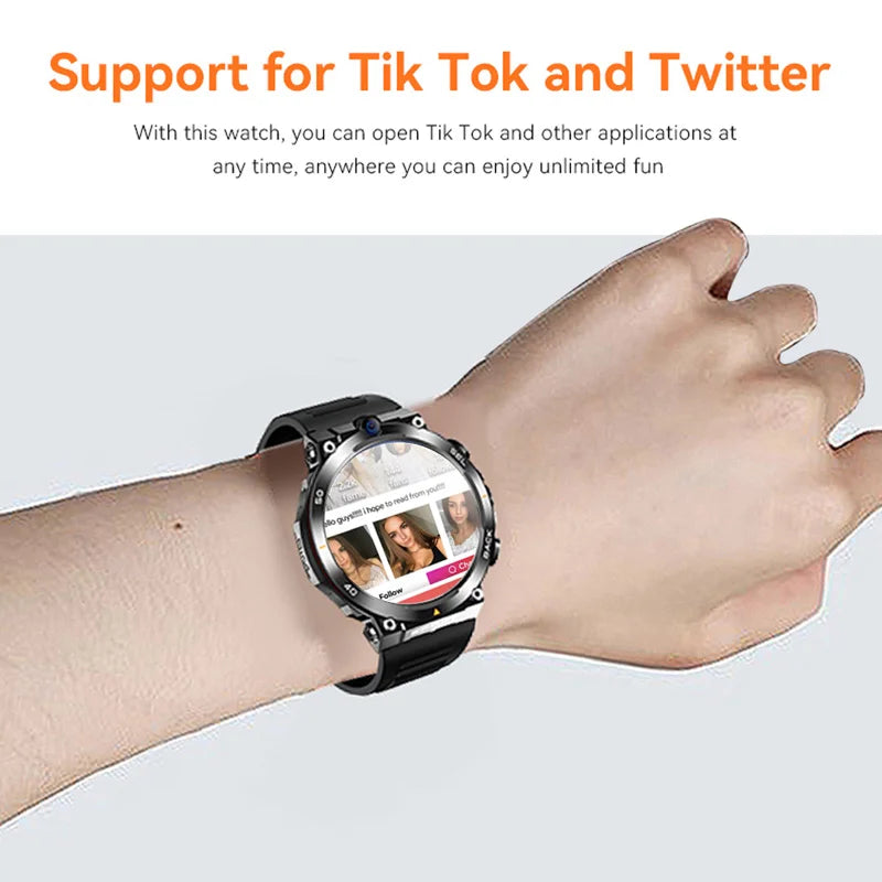 4G LTE Smartwatch 2025 Android os GPS Video Voice Wi-Fi Call Messaging HD Dual Cameras 4G Sim Card WIFI Men's Smart Watch 2025