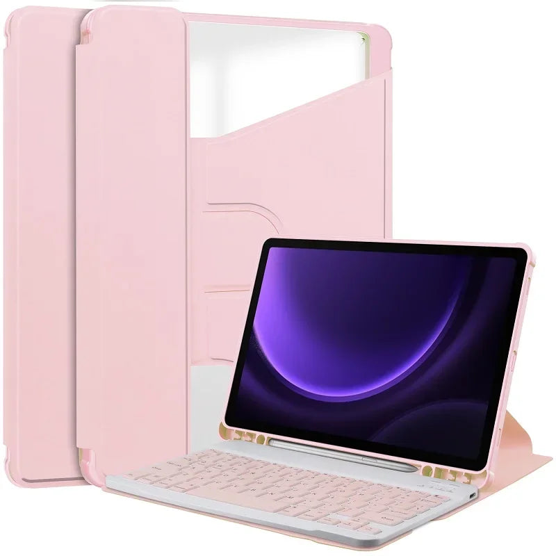 Acrylic 360 Rotation Cover for Lenovo Tab M11 TB-330FU TB-331FC Xiaoxin Pad 2024 11 inch Wireless Keyboard Case Stand Funda