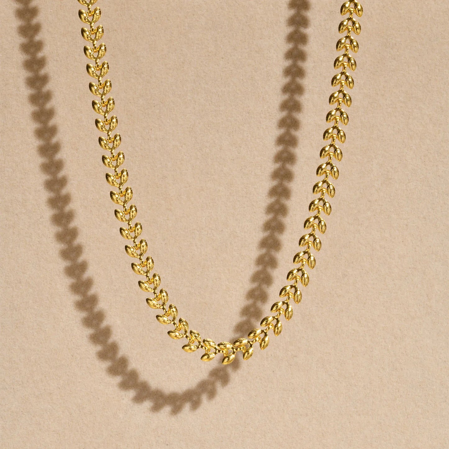 Vnox Chic Wheat Chain Choker Necklaces for Women, Gold Color Stainless Steel Links Neck Collar Gift to Her Jewelry