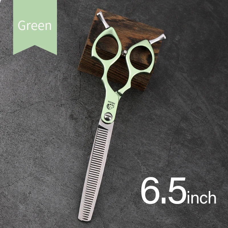 FIRELION Professional 440C 6.0/6.5 Inch Colorful Dog Grooming Scissors Pet Curved Scissors for Cutting Dogs Hair