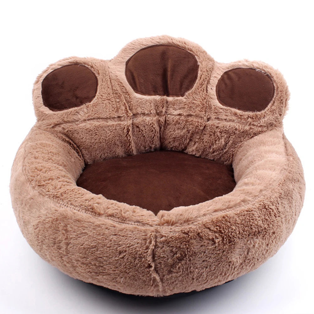 Super Soft Pet Nest for Large Medium Small Dogs Cats in All Seasons Removable Water Washing Dog Kennel Bear Paw Safety Pets Pad
