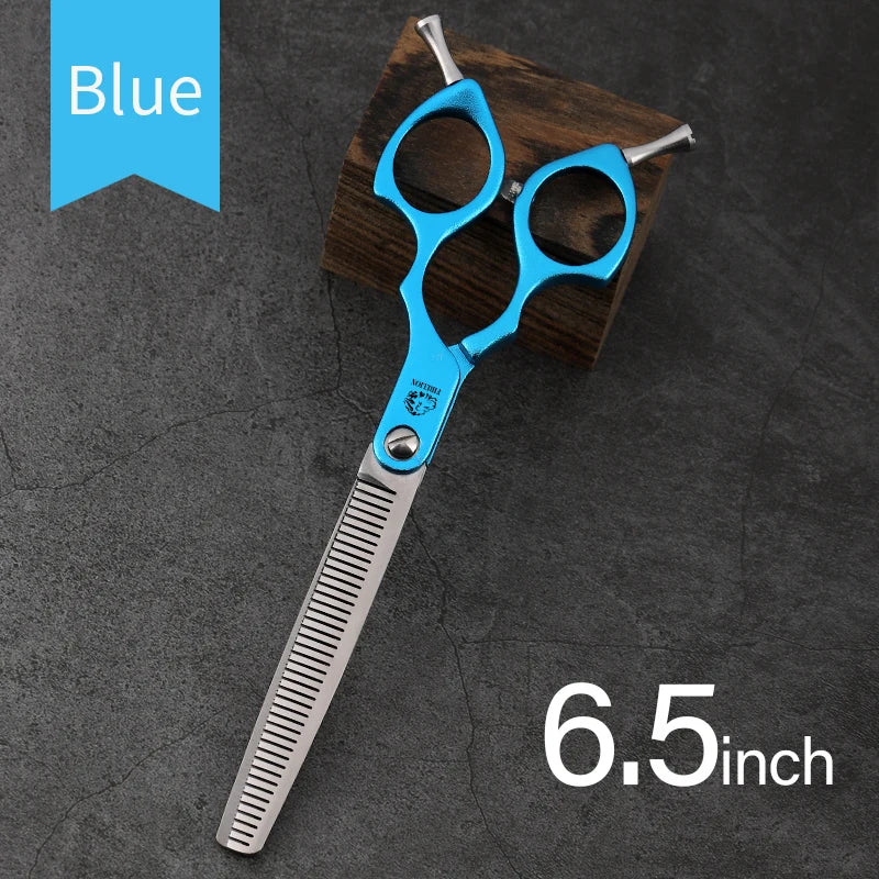 FIRELION Professional 440C 6.0/6.5 Inch Colorful Dog Grooming Scissors Pet Curved Scissors for Cutting Dogs Hair