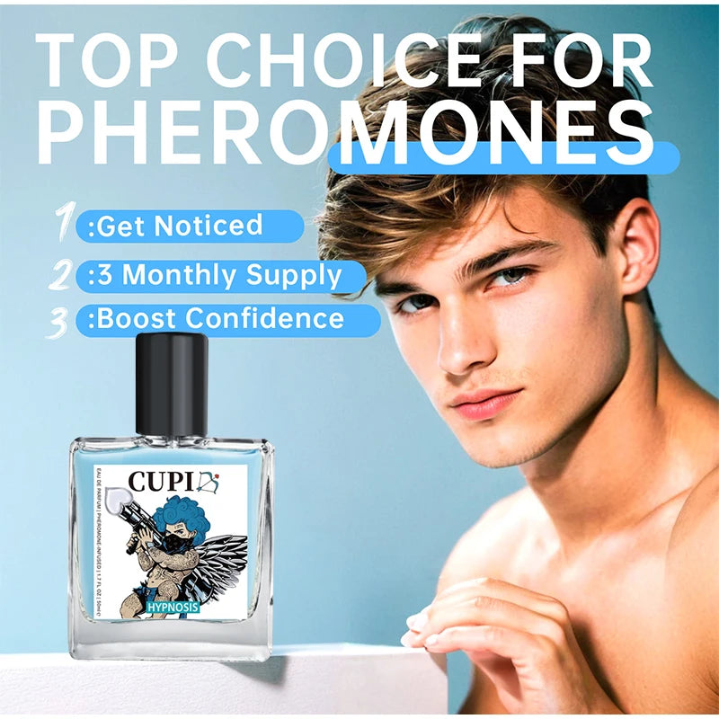 Cupid Cologne Men's Perfume Lasting Charm Temptation Attract The Opposite Sex Dating Body Spray 50ml Ambergris Portable Perfume