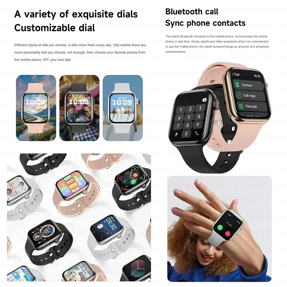 2025 Series 10 Watch 10 GPS Smart Watch Memory Music Video Bluetooth Call Heart Rate Waterproof NFC Smartwatch For Apple Android