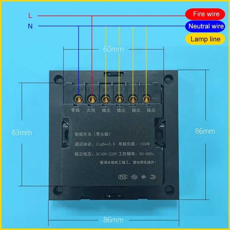 Tuya Zigbee 3.5 Inch Smart Wall Switch Touch Screen 4 Groups Switch 8-way Scene Radar Sensor Dimming Switch Curtain Smart Home