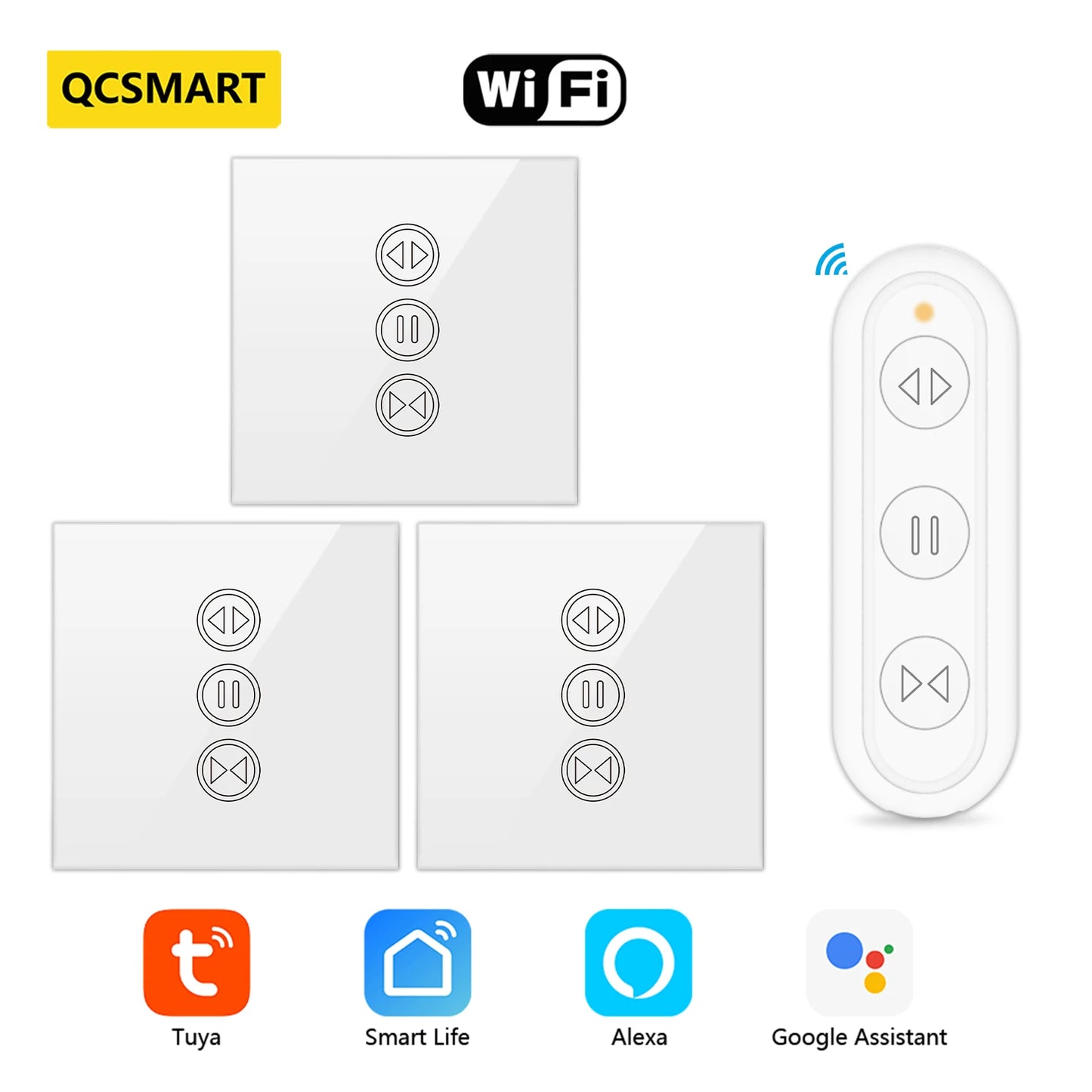Tuya Smart Life EU WiFi Curtain Switch for Electric Motorized Blinds with Remote Control Google Home Alexa Voice Control DIY