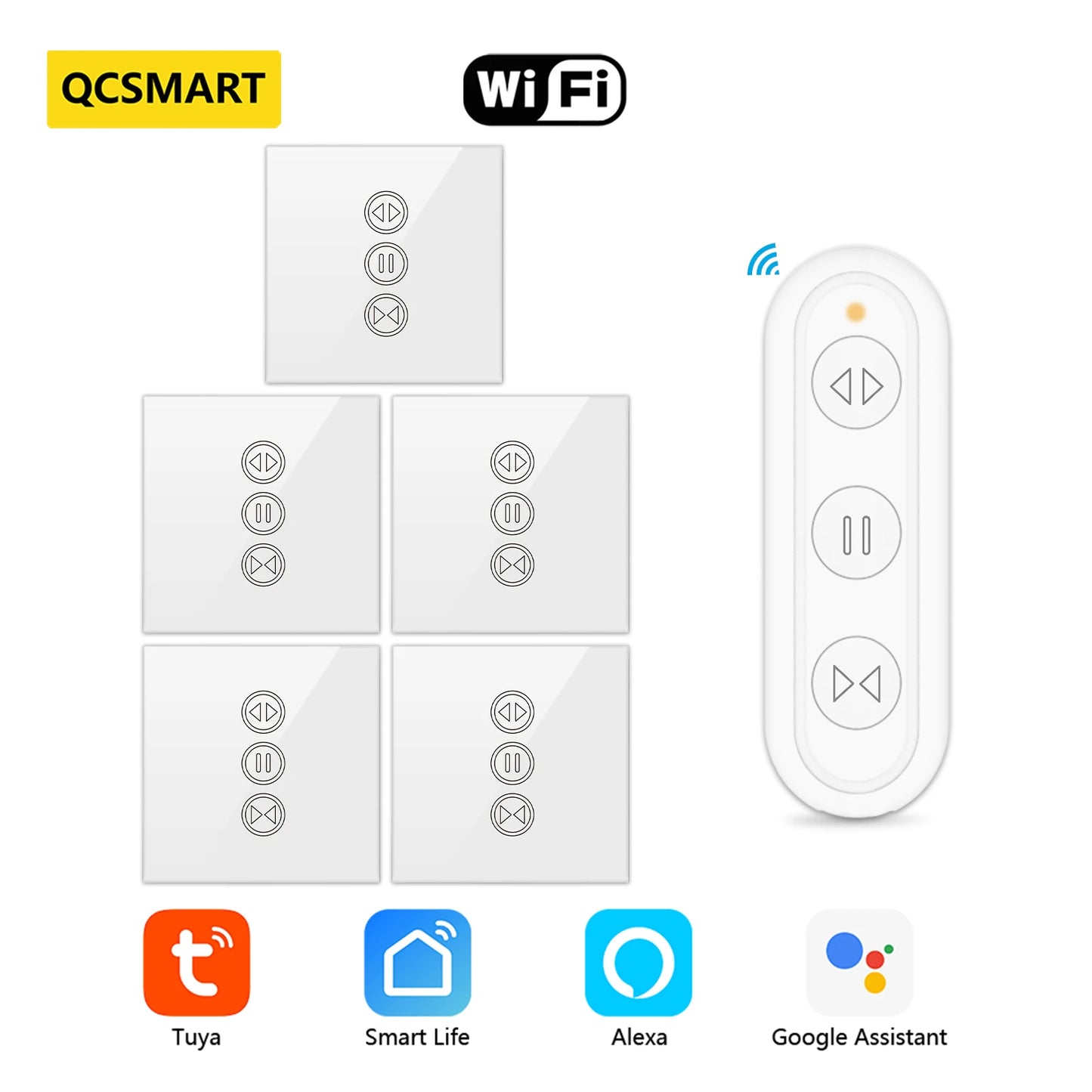 Tuya Smart Life EU WiFi Curtain Switch for Electric Motorized Blinds with Remote Control Google Home Alexa Voice Control DIY
