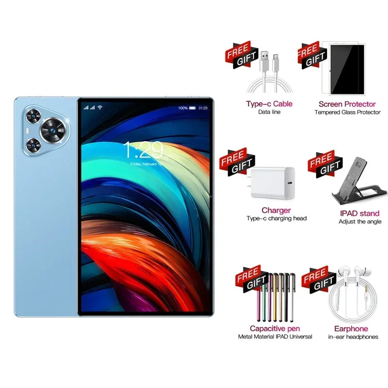 2025 Original Pad P70 Pura 22GB+2TB 11inch Android 14 20000mAh Snapdragon 888 5G HD 4K WIFI Dual SIM Card Bluetooth Tablet PC