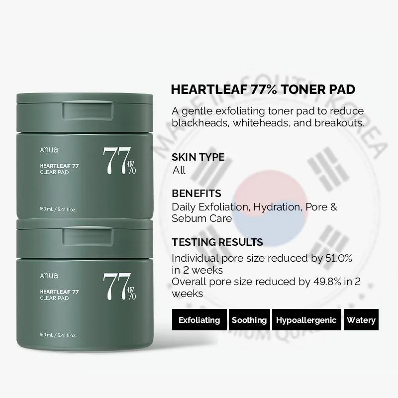 Korean Anua Heartleaf Acne Rice 70 Glowing Milky Toner 77 Lotion Whitening Cream Serum Faciales Originales Skincare Products set