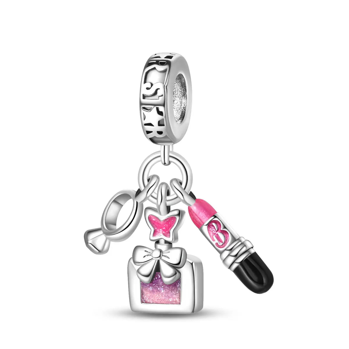 100% S925 Silver Butterfly Daisy Rose Crown Perfume Charms Beads Fit Pandk Original Bracelets DIY Fine Women Jewelry Making Gift