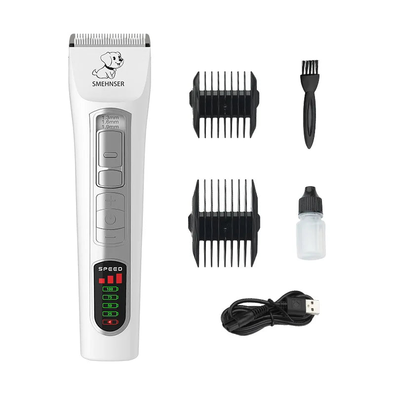 Professional Dog Clippers High Power Dog Hair Cutter Low Noise Pet Trimmer Grooming Clippers with Guard Combs for Animals