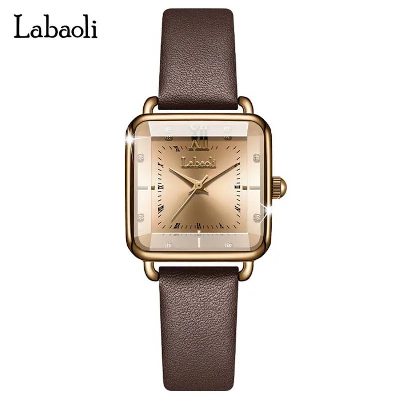 Women Watches Fashion Green Square Leather Quartz Watch High-Quality Luxury Waterproof Ladies Wristwatch Girlfriend Gift