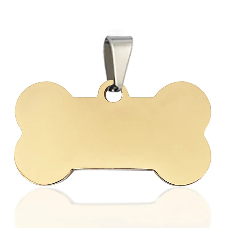 Personalized Dog Tag Necklace Custom Stainless Steel Name Engraved Identity Tag For Dog Collar Anti Loss Pet Nameplate Pendant