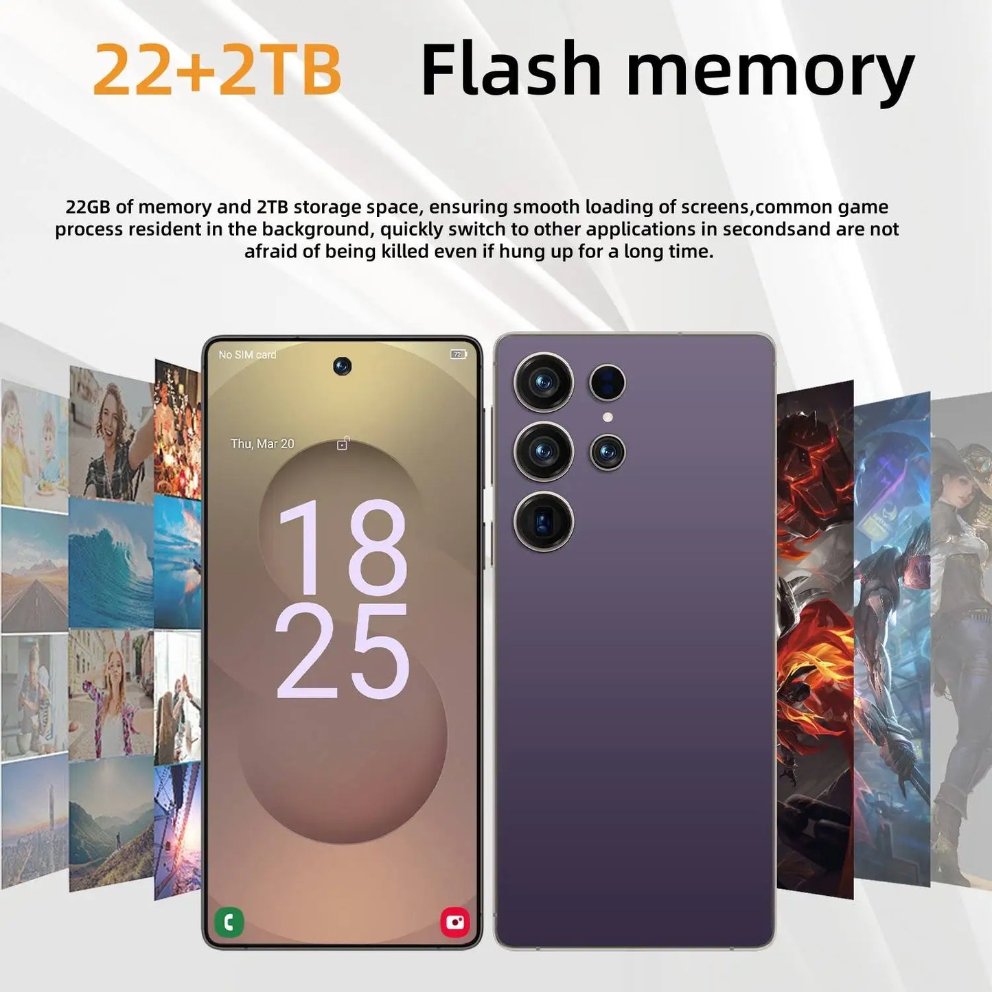 HOT 2025 new S26 Ultra original intelligent 5G dual card dual standby Android 14 system global version phones 8000mAh battery