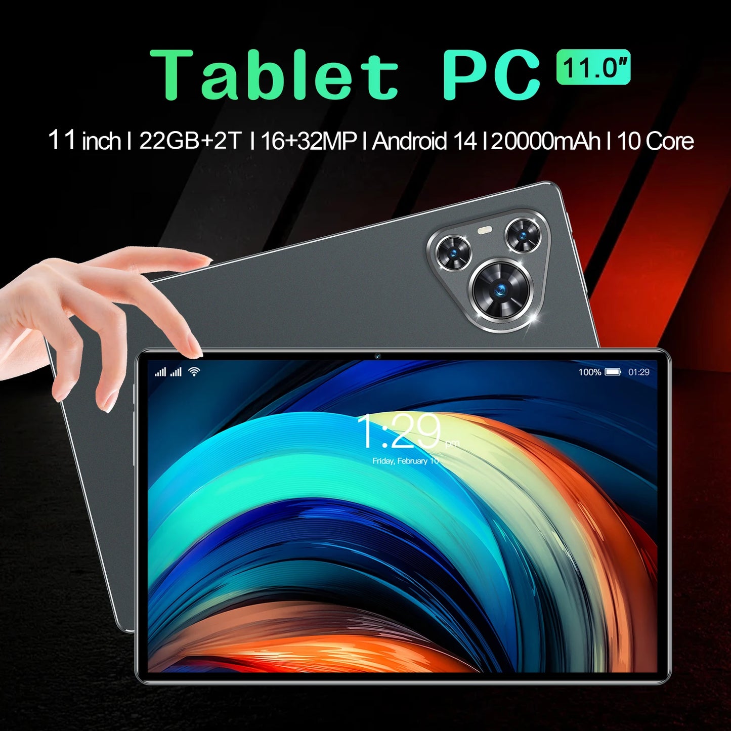 2025 Original Pad P70 Pura 22GB+2TB 11inch Android 14 20000mAh Snapdragon 888 5G HD 4K WIFI Dual SIM Card Bluetooth Tablet PC