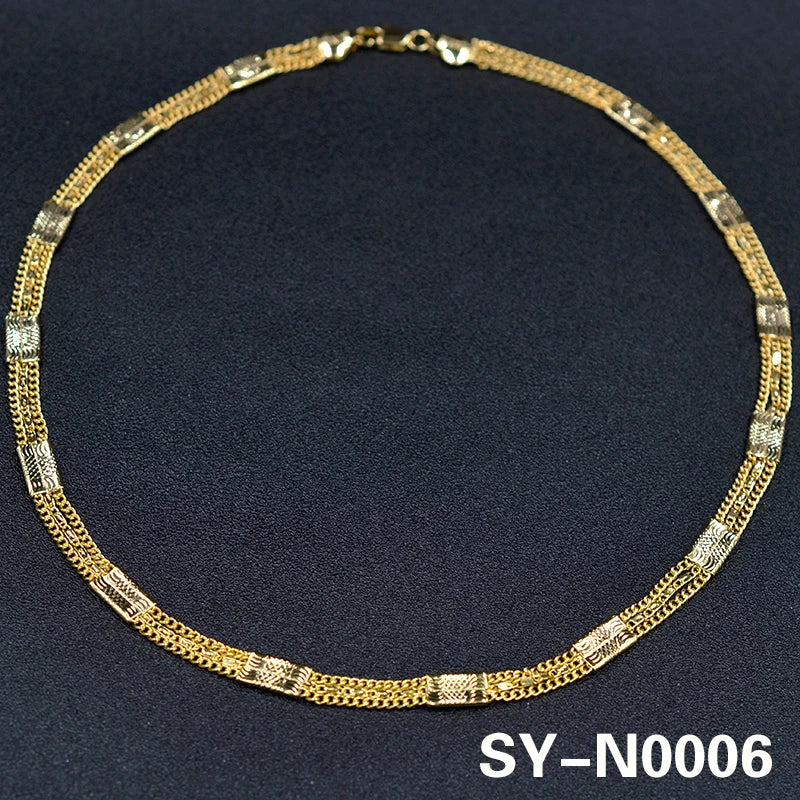 Sunny Jewelry Fashion Jewelry Link Chain Necklace Choker Statement Necklace Women Dubai High Quality Square For Party Gift