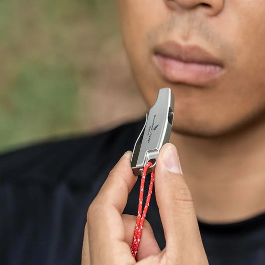 Titanium Survival Whistle Anti-Corrosion Compact Emergency Exploring Accessories Rust-Proof Emergency Exploring Accessories