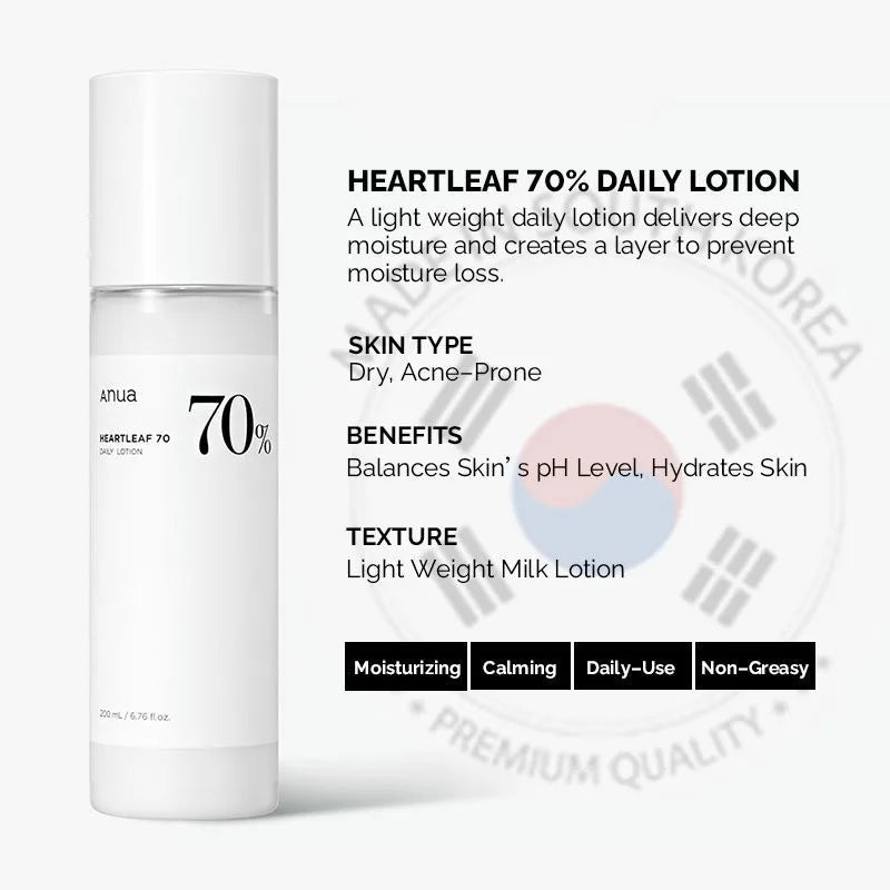 Korean Anua Heartleaf Acne Rice 70 Glowing Milky Toner 77 Lotion Whitening Cream Serum Faciales Originales Skincare Products set