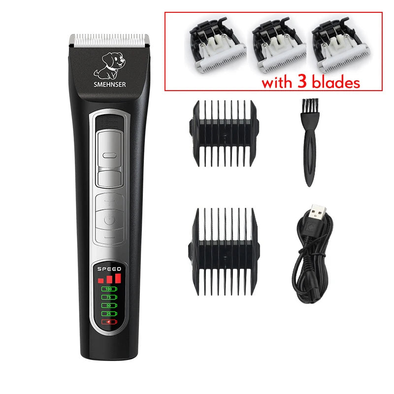Professional Dog Clippers High Power Dog Hair Cutter Low Noise Pet Trimmer Grooming Clippers with Guard Combs for Animals
