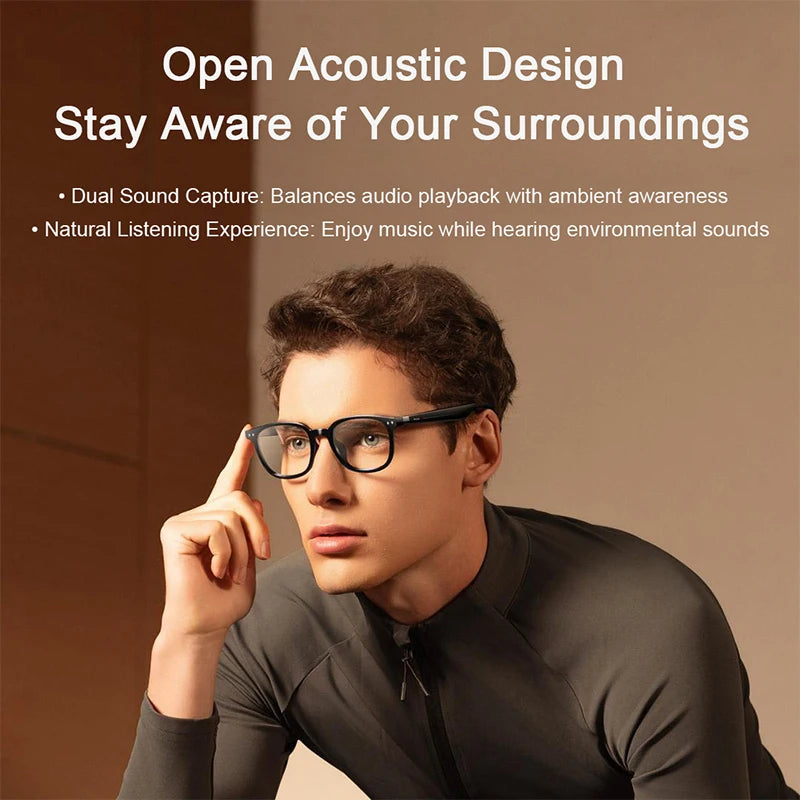 XIAOMI MIJIA Smart Audio Glasses Joyful Edition,Bluetooth 5.2 Headset,Detachable,Long Standby,2h Flash Charge,Anti-leakage Sound