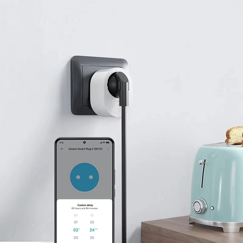 Global Version Xiaomi Mi Smart Plug 2 (Wi-Fi) Wireless Switch 3680W Max EU Power Adapter Socket Remote Control Google Assistant