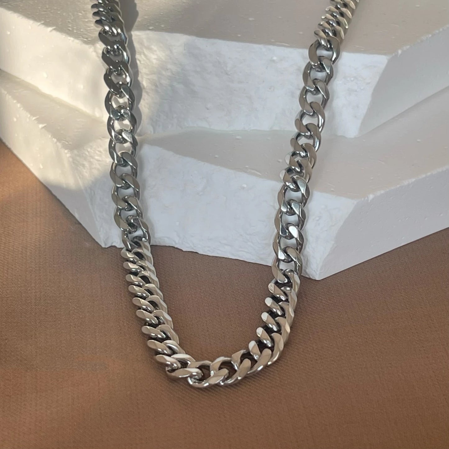 3/5/7mm Stainless Steel Punk Cuban Chains Necklace for Men Women Gold Silver Color Choker Metal Collar Jewelry Fashion Gift