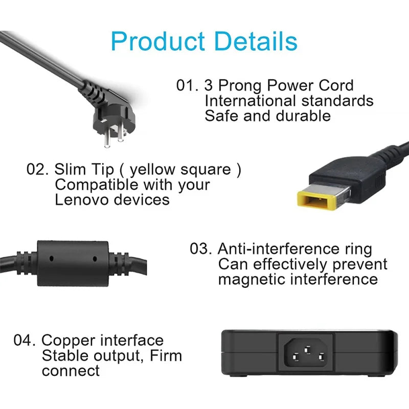 230W AC Charger for Lenovo Legion 5 5i 7 Pro Slim,Lenovo LOQ 15 16 Gaming Laptop,Thinkpad ADL230SDC3A Power Adapter Supply Cord