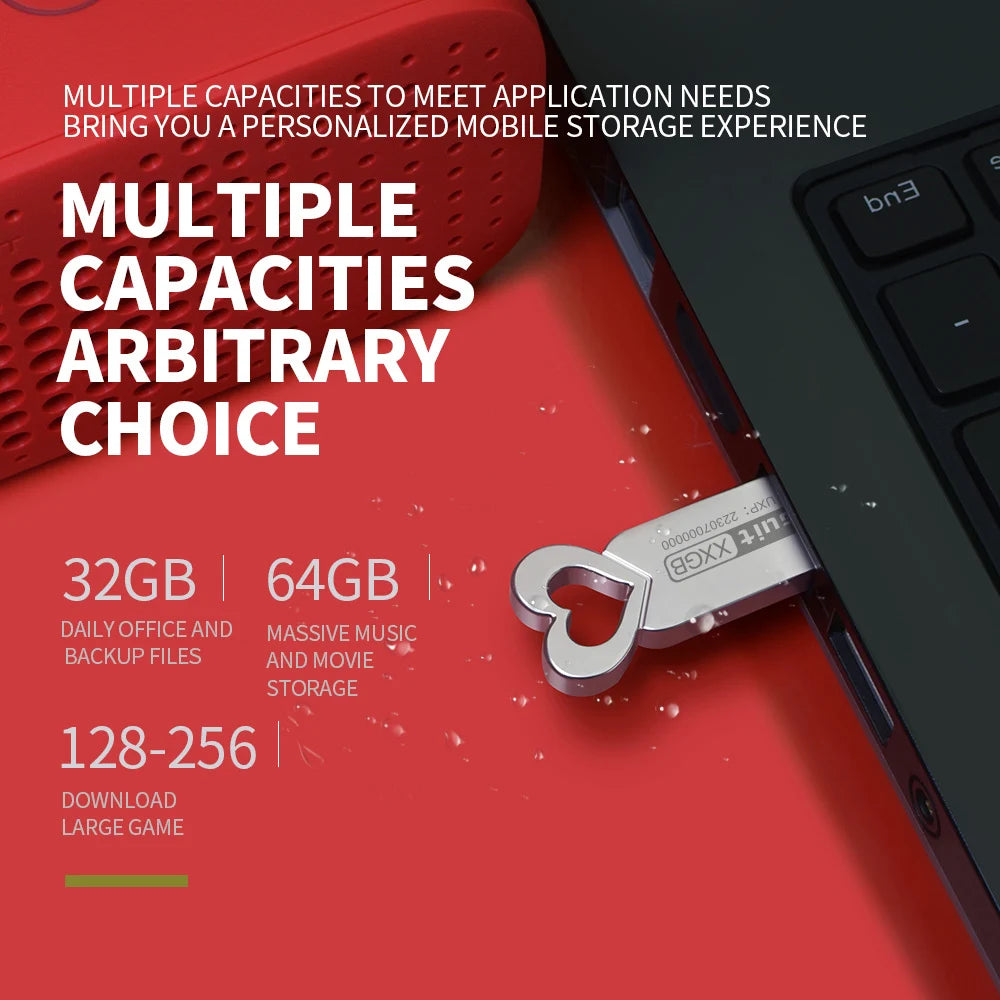 Zsuit 10pcs/lot USB Flash Drives 128GB Pen drive High Speed Metal Pendrive 3.0 16GB 32GB 64GB Free LOGO Flash Memory Drive