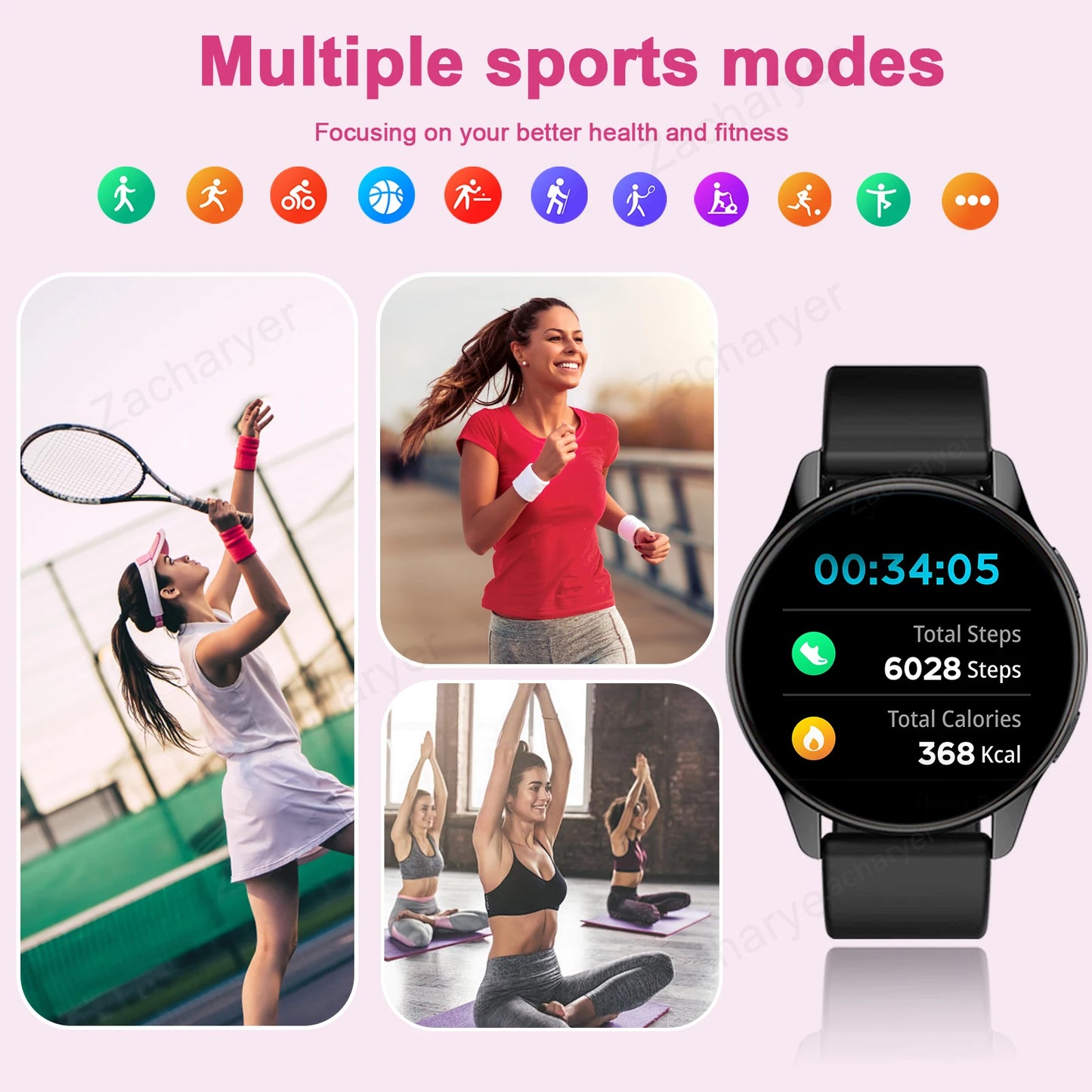 Huawei Style Smartwatch Copy Full Round Smartwatch Bluetooth Call Smart Watch Men Women Fitness Bracelets DIY Faces IOS Android