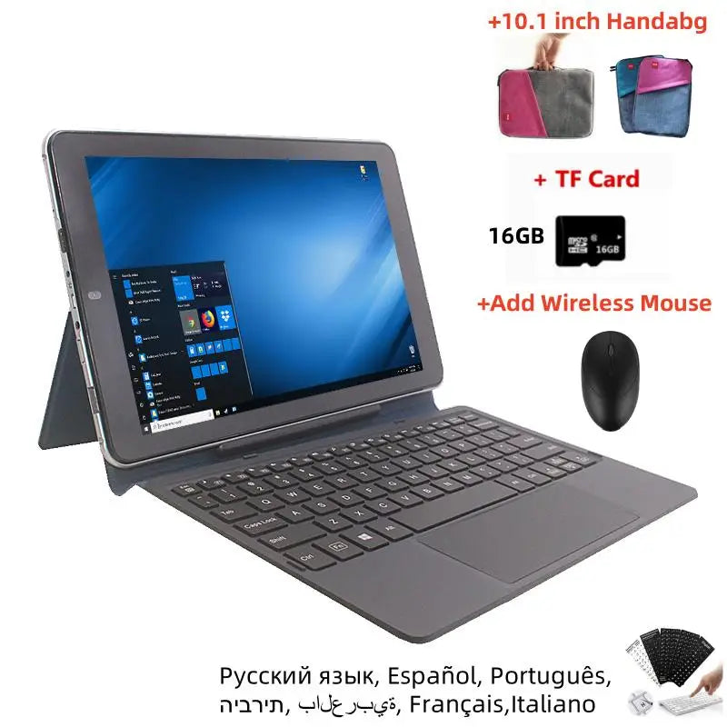 W1 32-Bit 10.1 Inch 1280x800IPS Windows 10 Tablets Intel Z8350 2GB RAM 32GB ROM 4-Cores 6000mAh HDMI Port USB 3.0