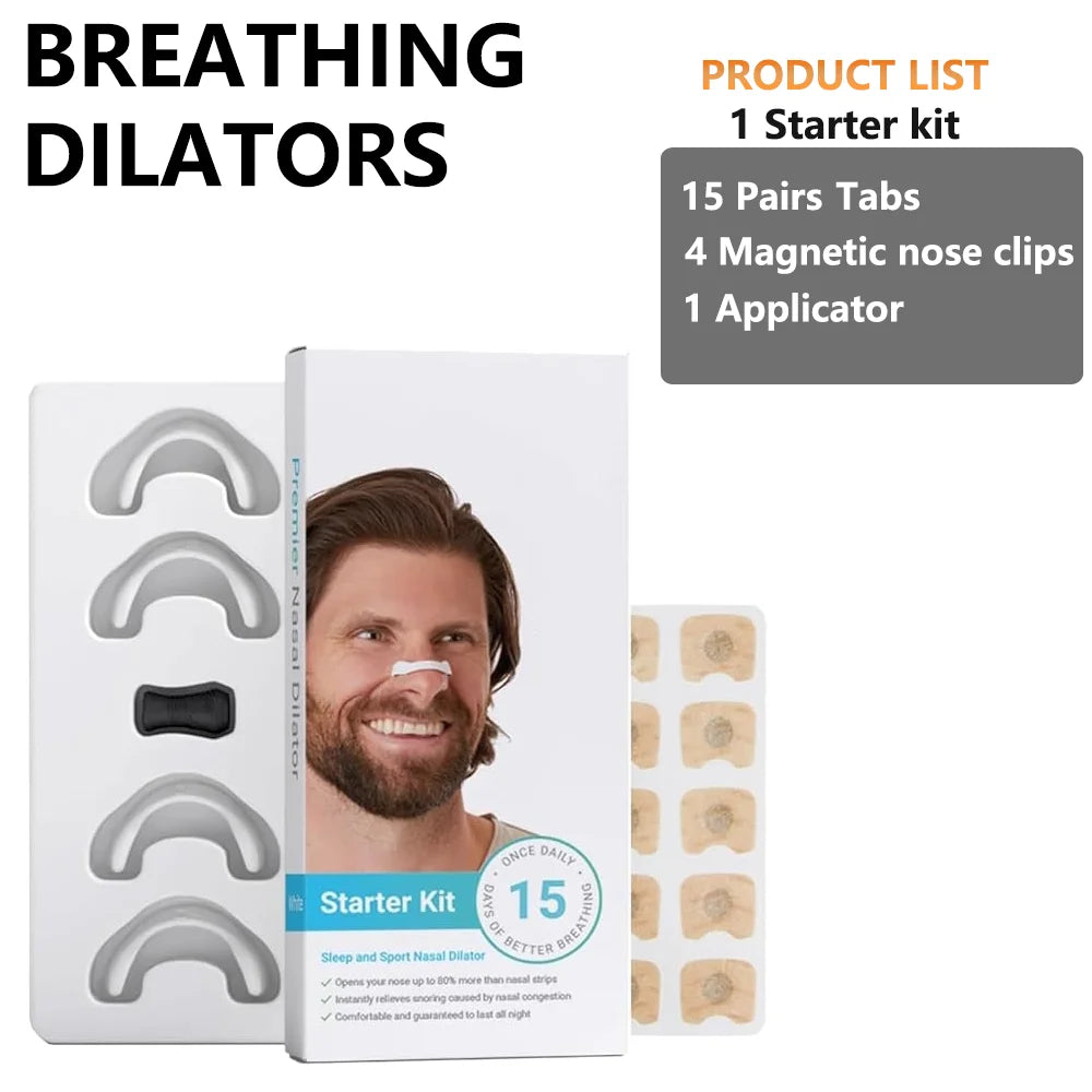 Sport Nasal Dilator Sleep Nasal Breathing Dilators Starter Kit Nose Breathe Strips Magnetic Nasal Strips Reduce Snoring