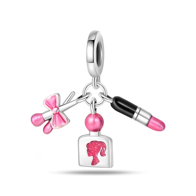 100% S925 Silver Butterfly Daisy Rose Crown Perfume Charms Beads Fit Pandk Original Bracelets DIY Fine Women Jewelry Making Gift