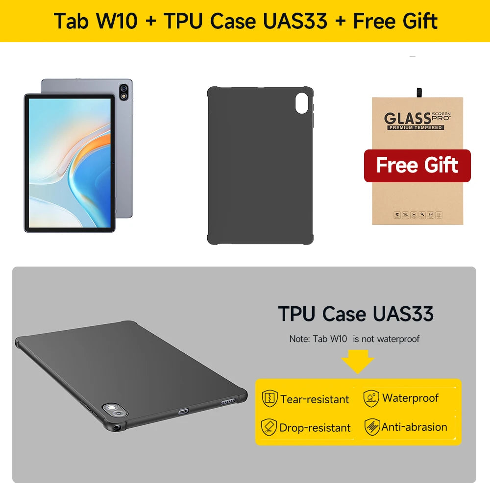Ulefone Tab W10 Tablet 10.1‘’ HD+ Display 8GB RAM 128GB ROM 6600mAh Unisoc T606 Android 14 Tablet