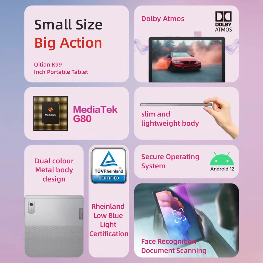 Global firmware Lenovo Pad K9 Tablet 9-inch Portable Tablet 4G+64G Android Tablet Tab M9 9-inch Arctic Grey LTE WIFI 4GB 64GB