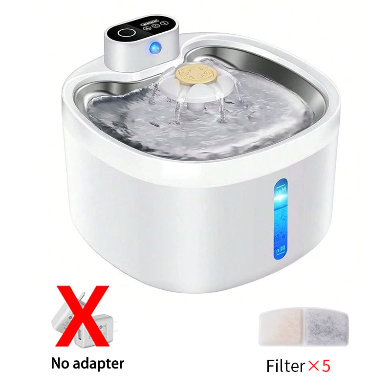 Wireless Charging Automatic Water Fountain 2.6L Intelligent Pet Water Dispenser With Filter Drinking Fountain For Cats Dogs